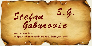 Stefan Gaburović vizit kartica